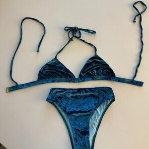 Blue Velvet Swim Suit